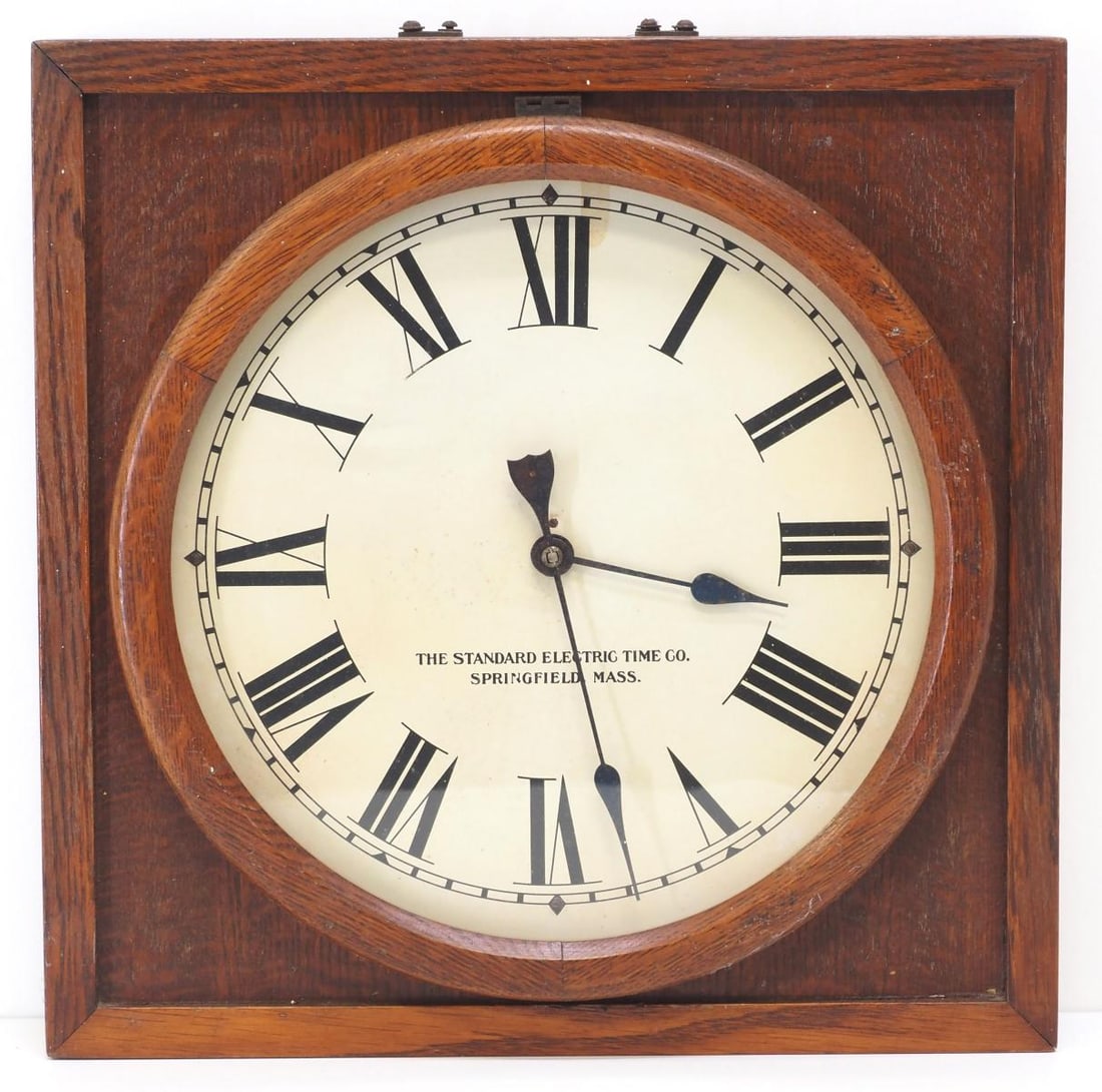 Quartersawn Oak Secondary Slave Wall Clock by Standard Electric Time Co. (1 of 3)