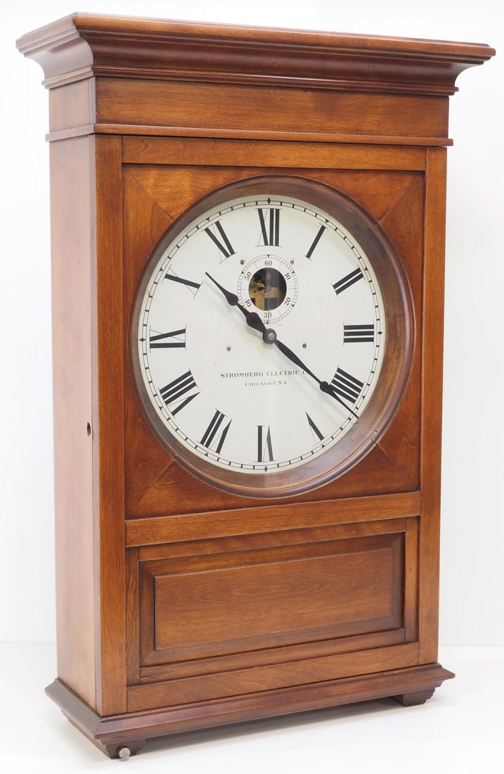 Raised Panel Maple Cased Secondary Slave Wall Clock (1 of 3)