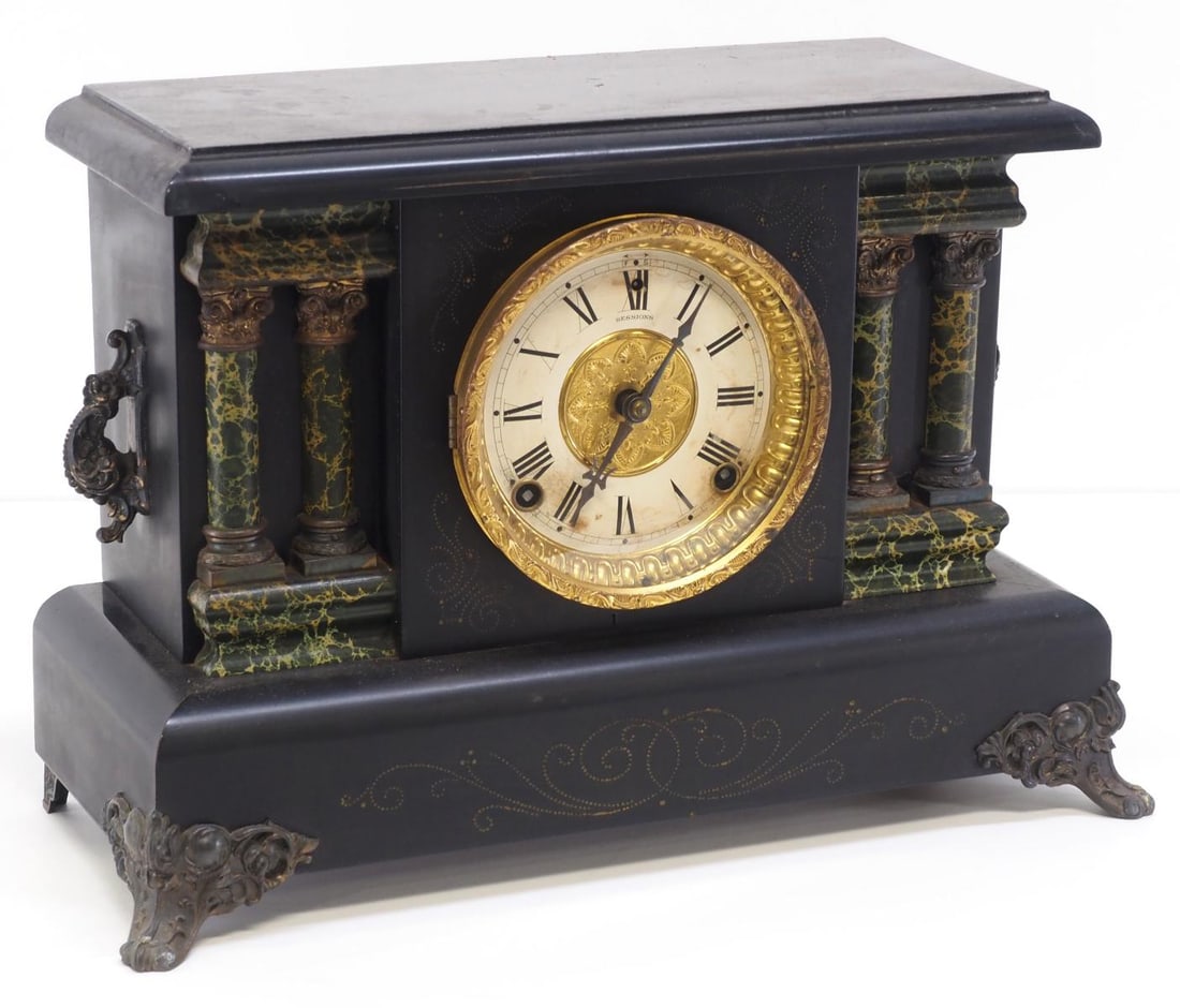 Sessions Wood-Cased 4 Ionic Columned Mantle Clock (1 of 5)