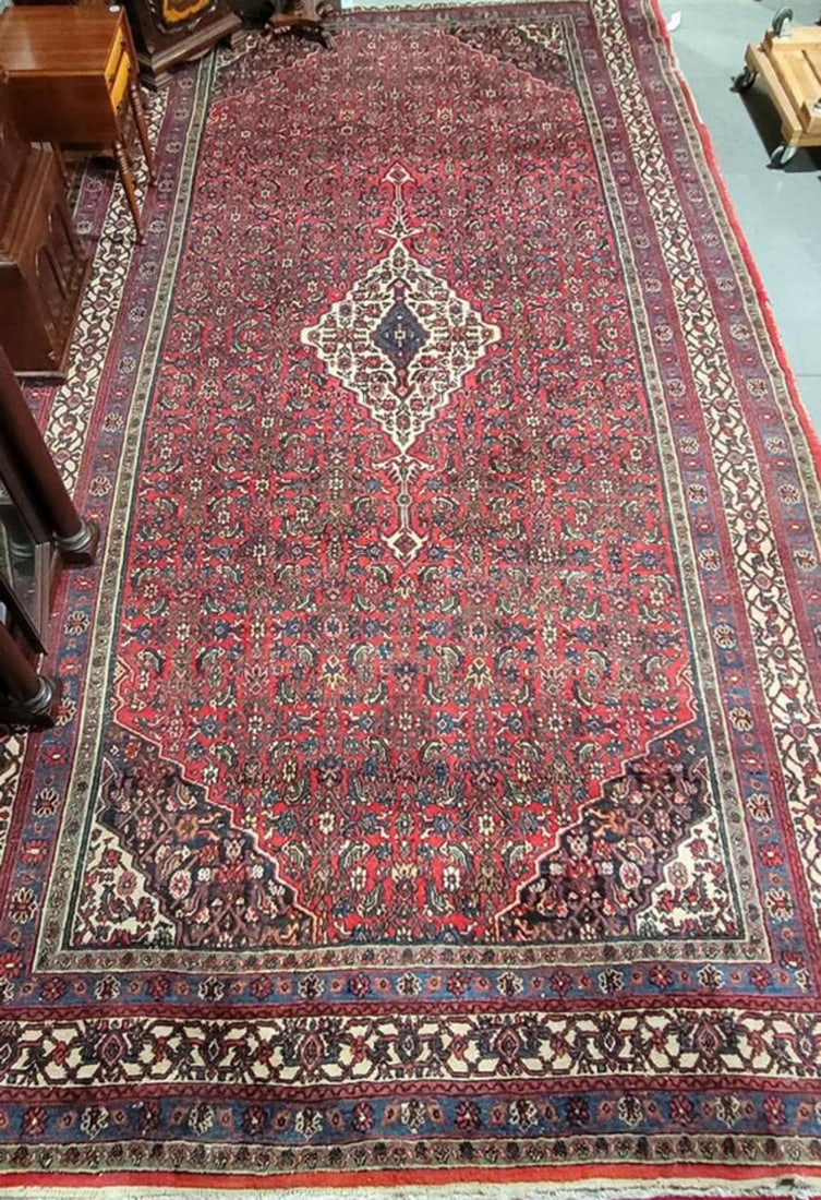 Antique Persian Sultanabad Large Hand Knotted Palace Rug: Antique Persian Sultanabad Large Hand Knotted Palace Rug, 19' x 9'7" Condition NOTICE! VERY IMPORTANT! Chupp Auctions is pleased to issue an opinion on any lot; the absence of a condition report does 