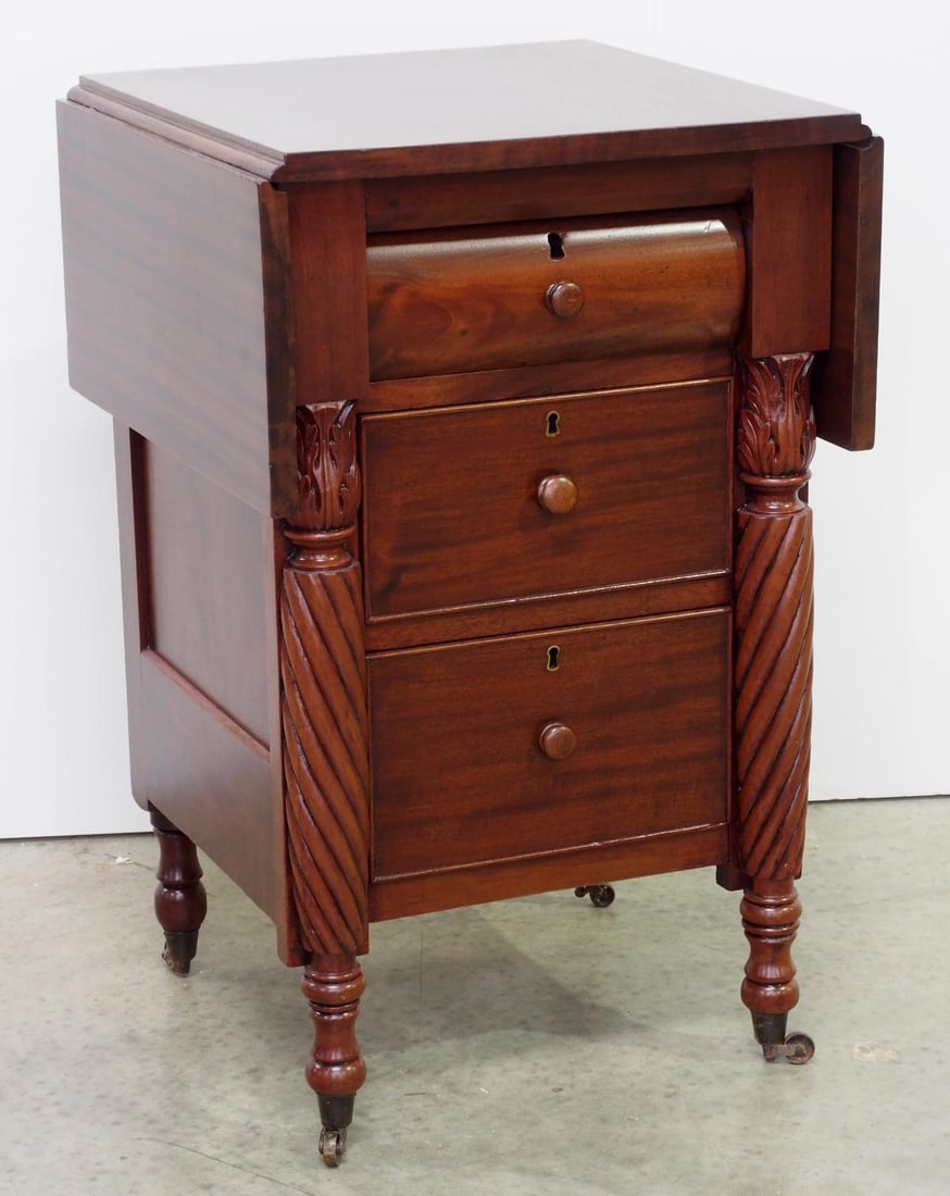 Mahogany Drop-Leaf Night Stand (1 of 6)