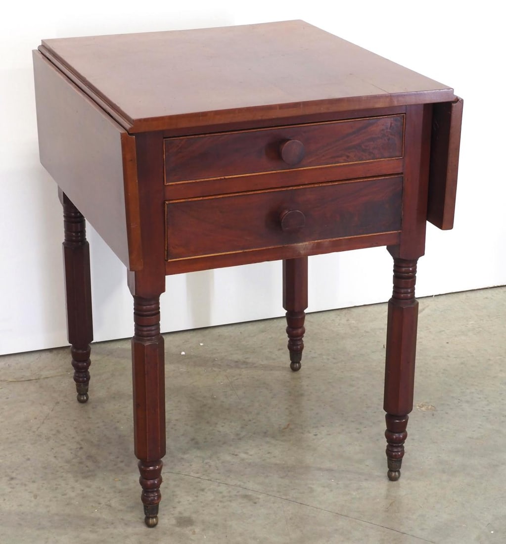Cherry Double Drawer, Double Drop-Leaf Table (1 of 4)