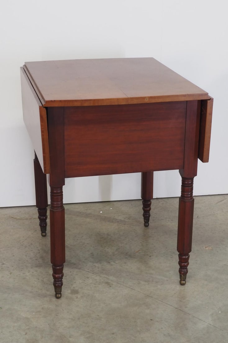 Cherry Double Drawer, Double Drop-Leaf Table - 4