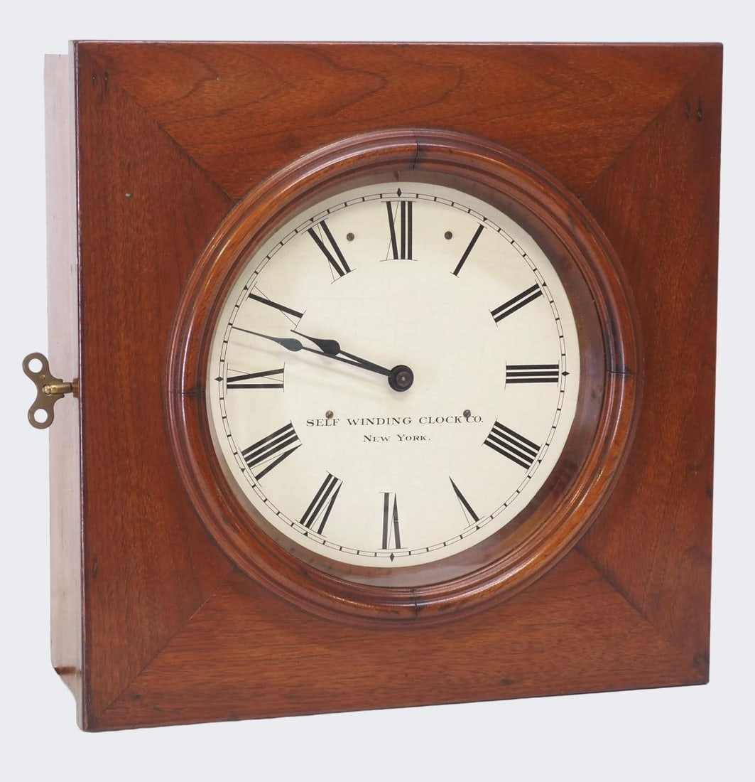 Mahogany Cased Secondary Wall Clock (1 of 2)
