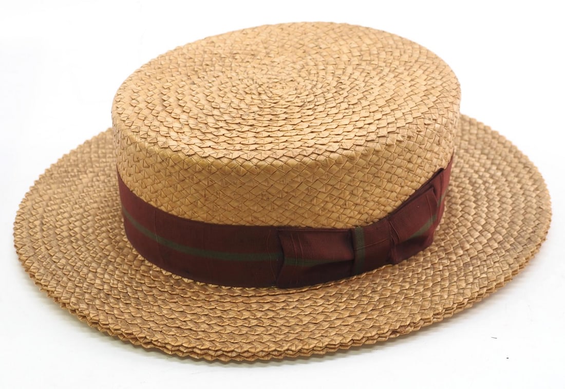 Vandusen size 7.25 straw boater hat (1 of 5)