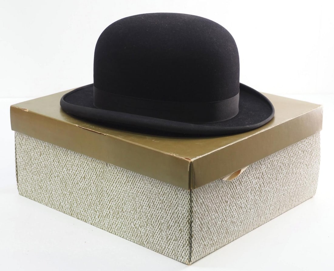 Stetson grey Bowler hat size 7.25 (1 of 4)