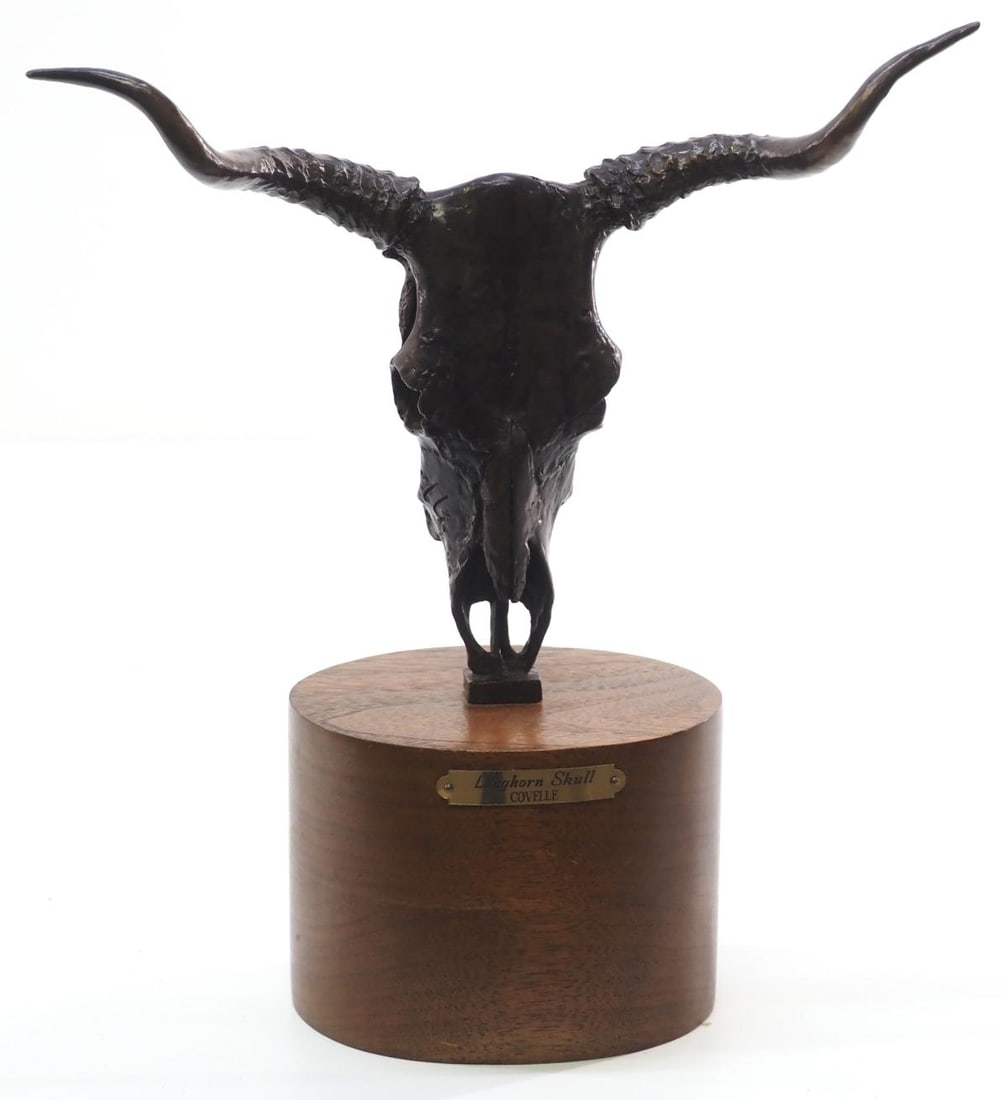 Bronze "Longhorn Skull" sculpture (1 of 5)