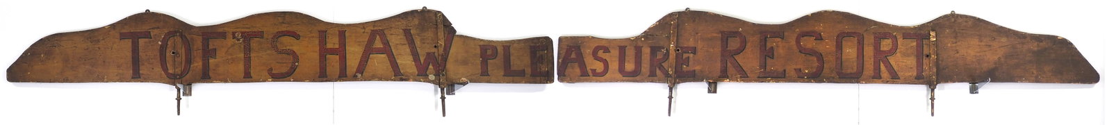 Toftshaw Pleasure Resort 1-sided wooden painted sign (1 of 12)