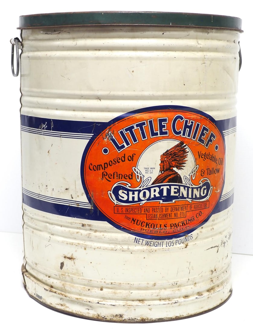 105-lb Little Chief Shortening tin (1 of 2)