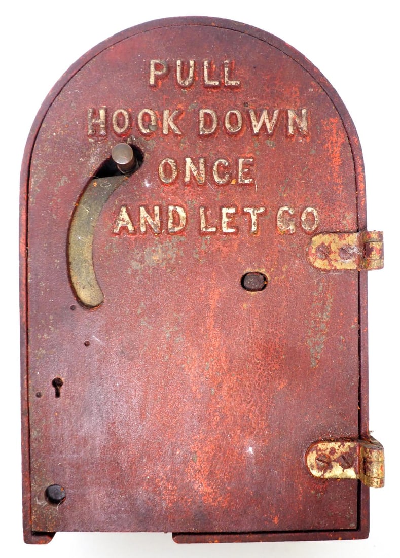 Cast iron fire alarm box: Cast iron fire alarm box, 6.5"x9.5"H
