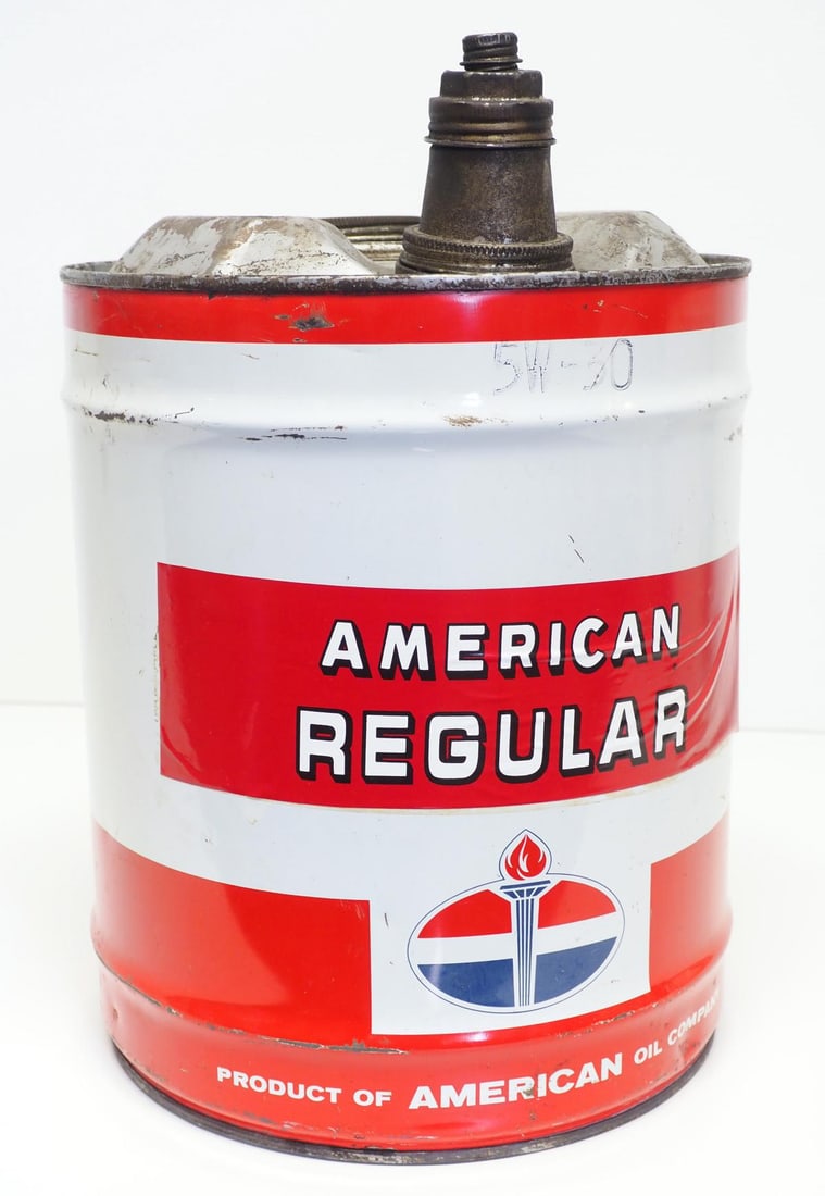 5-gallon American Standard Regular gas can: 5-gallon American Standard Regular gas can, empty