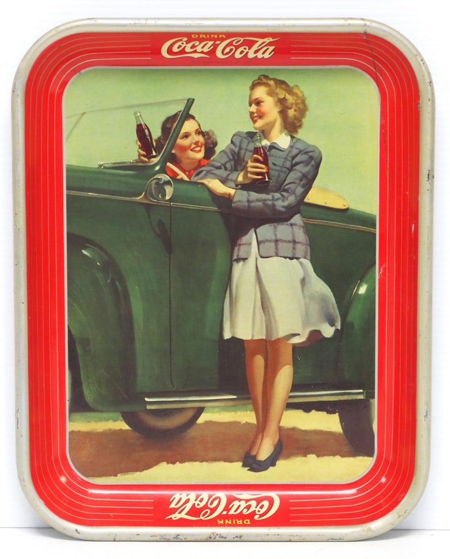 1942 Coca Cola tin serving tray: 1942 Coca Cola tin serving tray by American Art Works, Coshocton