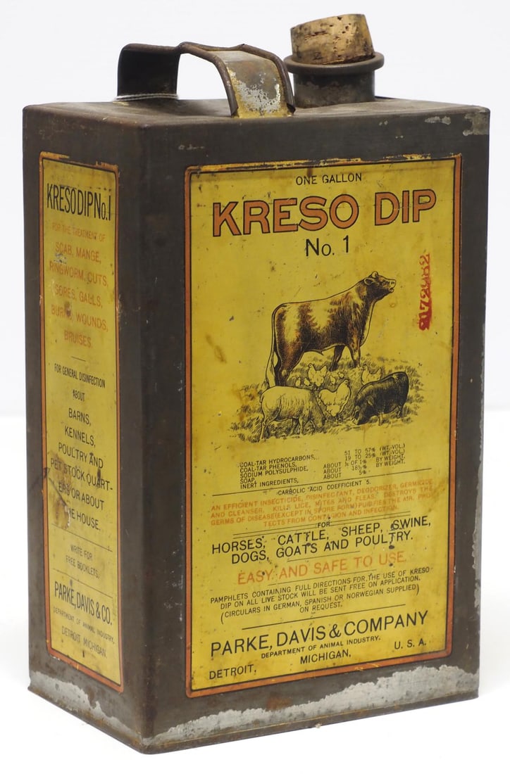 1-gallon Kreso Dip No.1 tin: 1-gallon Kreso Dip No.1 tin with good graphics, empty