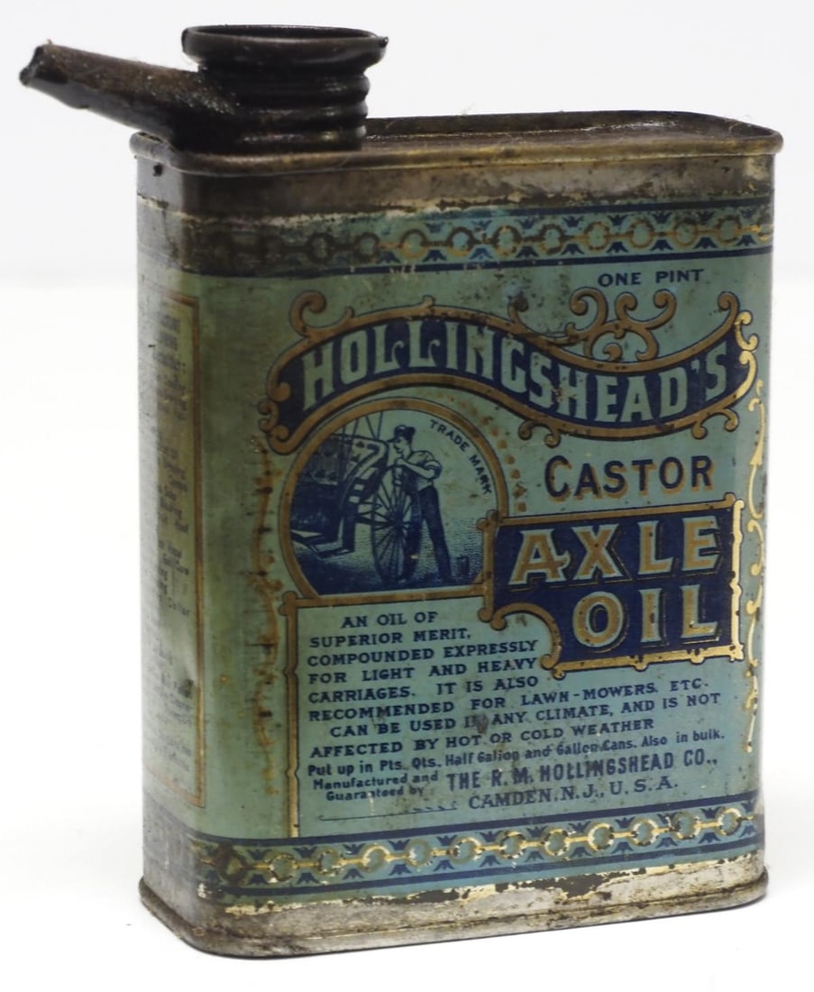 1-pint Hollingshead's Castor Axle Oil tin (1 of 2)