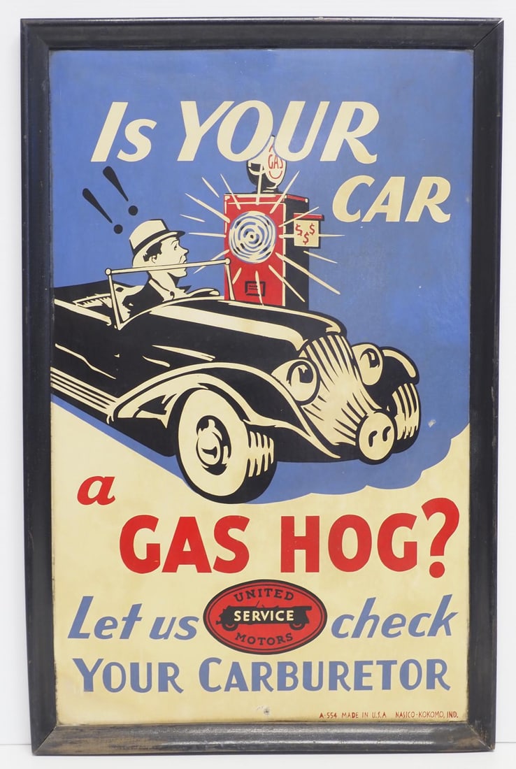 United Service Motors 'Gas Hog' sign (1 of 4)