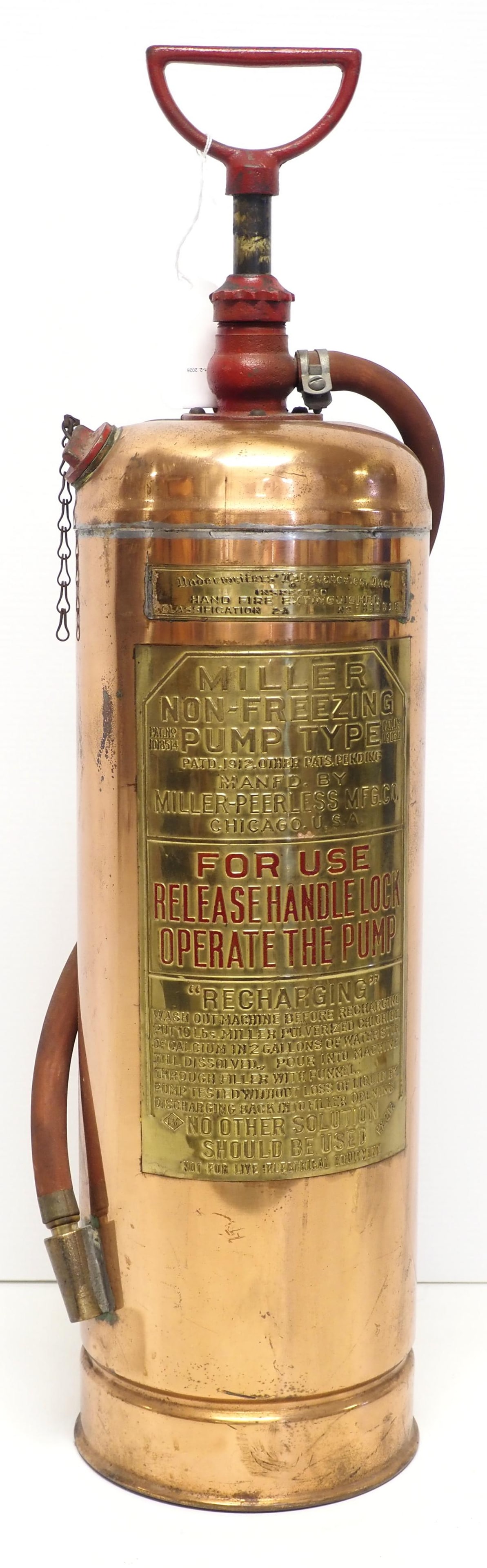 Miller Non-Freezing Fire Extinguisher: Miller Non-Freezing Pump Type Fire Extinguisher