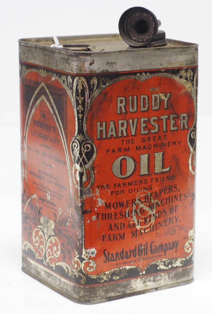 Ruddy Harvester Oil tin: Ruddy Harvester Oil tin by Standard Oil Company, 7.5"H