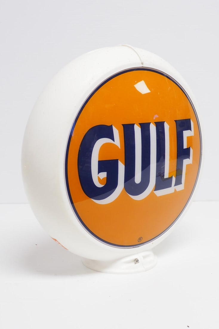 Gulf gas pump globe - 2