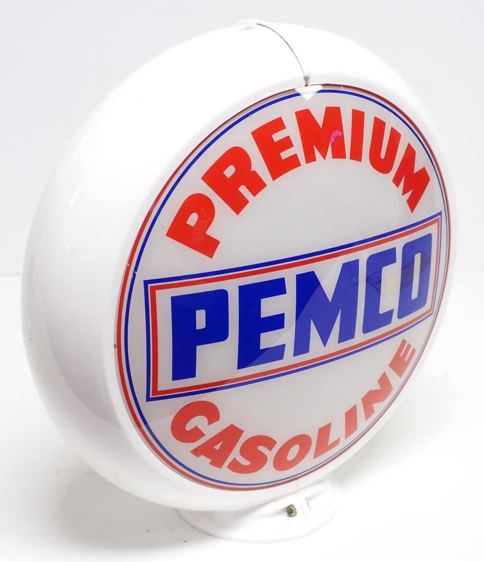 Pemco Premium Gasoline gas pump globe (1 of 3)
