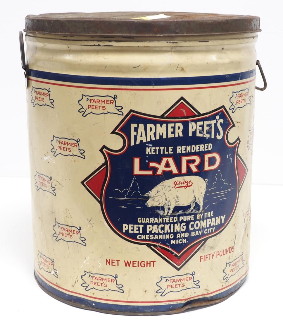 50-lb Farmer Peet's Lard tin (1 of 2)