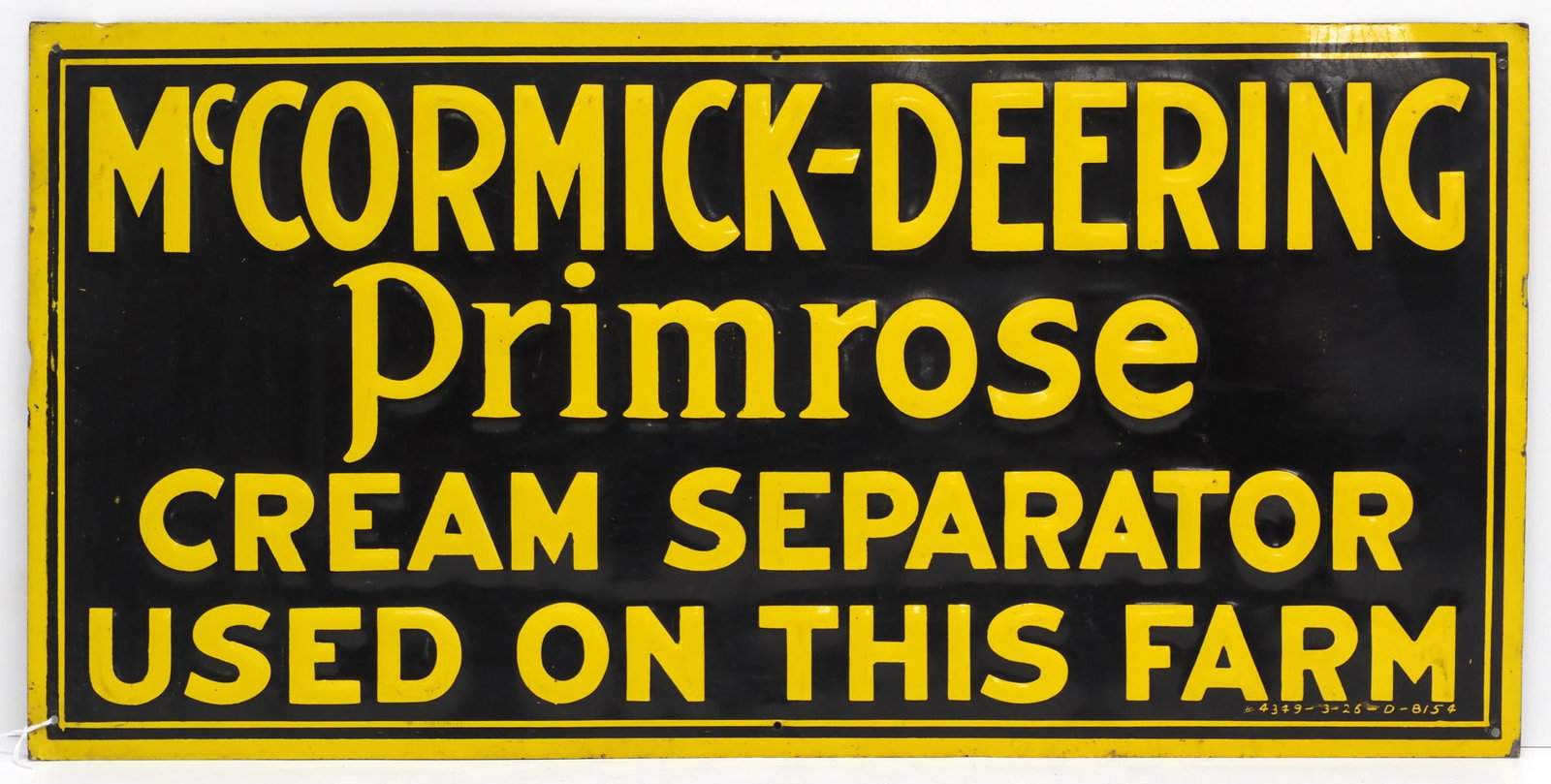 McCormick-Deering Primrose Cream Separator sign (1 of 3)