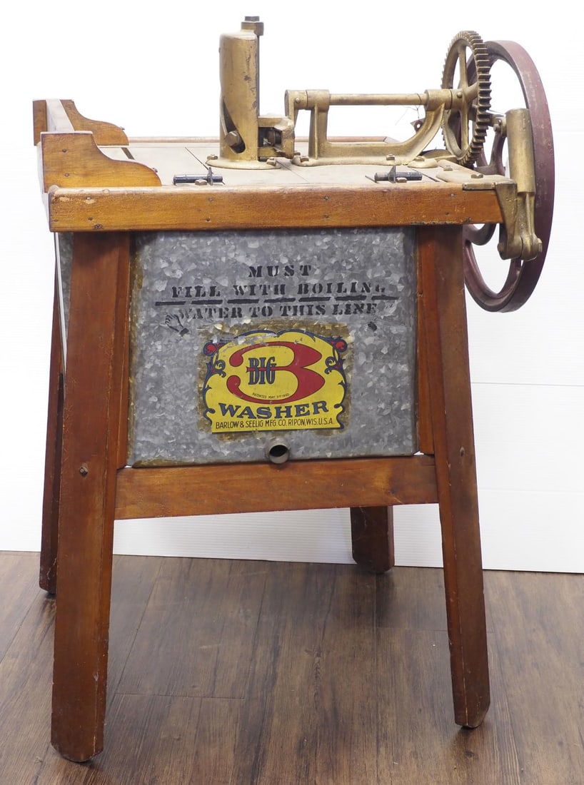 Barlow & Seelig Mfg. Big 3 Wash Machine: NOS Barlow & Seelig Mfg. Big 3 Wash Machine, 22"x27"x36"H * * NOT ELIGIBLE FOR IN-HOUSE SHIPPING. Please contact the auction house for transport options and additional details. Items must be picked