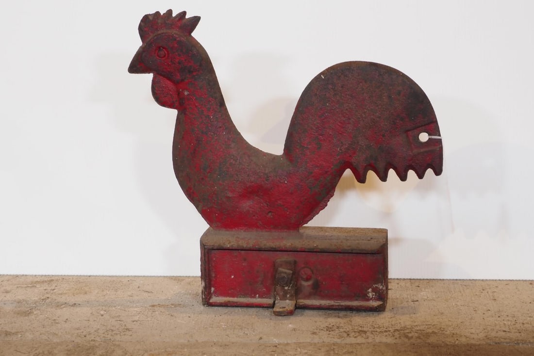 Rainbow tail rooster windmill weight - 2