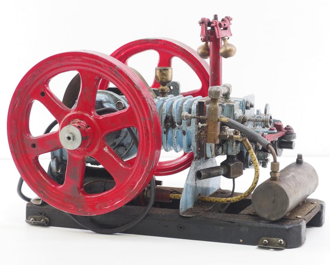 Scale model hit & miss engine: Scale model hit & miss engine, 16"x12"x10"H with 8.5"dia. wheel