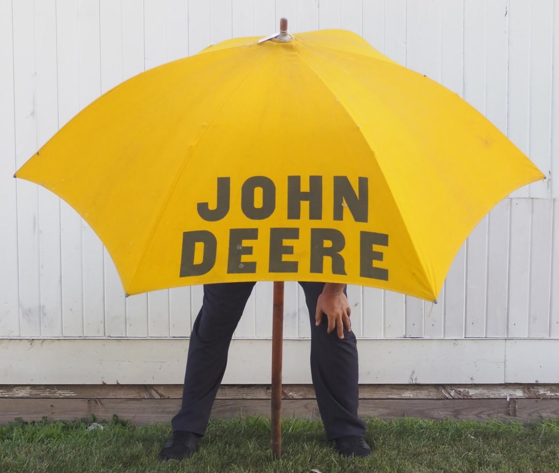 John Deere cloth umbrella: John Deere cloth umbrella - Great Condition Great