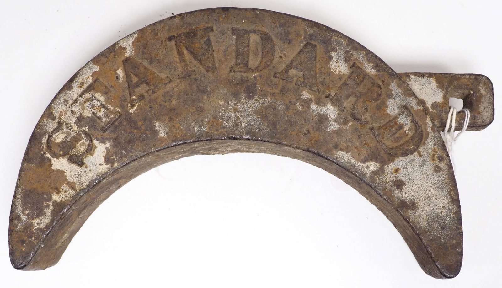Standard crescent cast iron windmill weight: Standard crescent moon-shaped cast iron windmill weight, 10"H