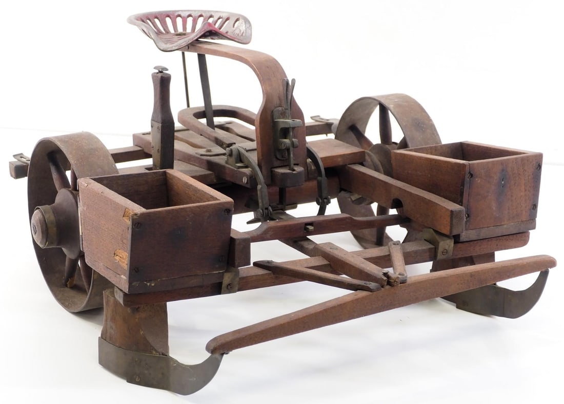 Salesman sample horse-drawn seeder (1 of 8)
