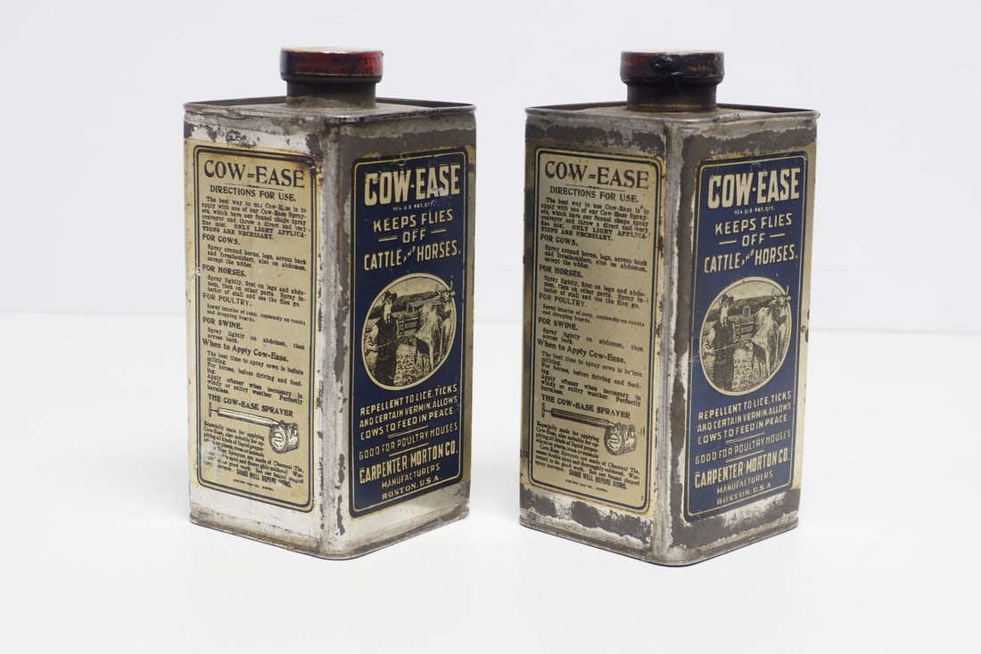 (2) Cow-Ease 1-quart tins - 3
