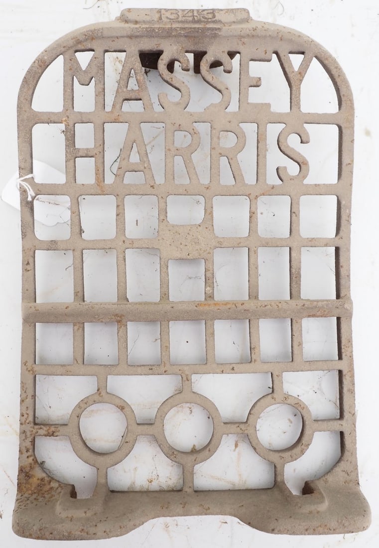 Massey Harris cut-out implement step: Massey Harris cut-out implement step, stamped 1343 at top