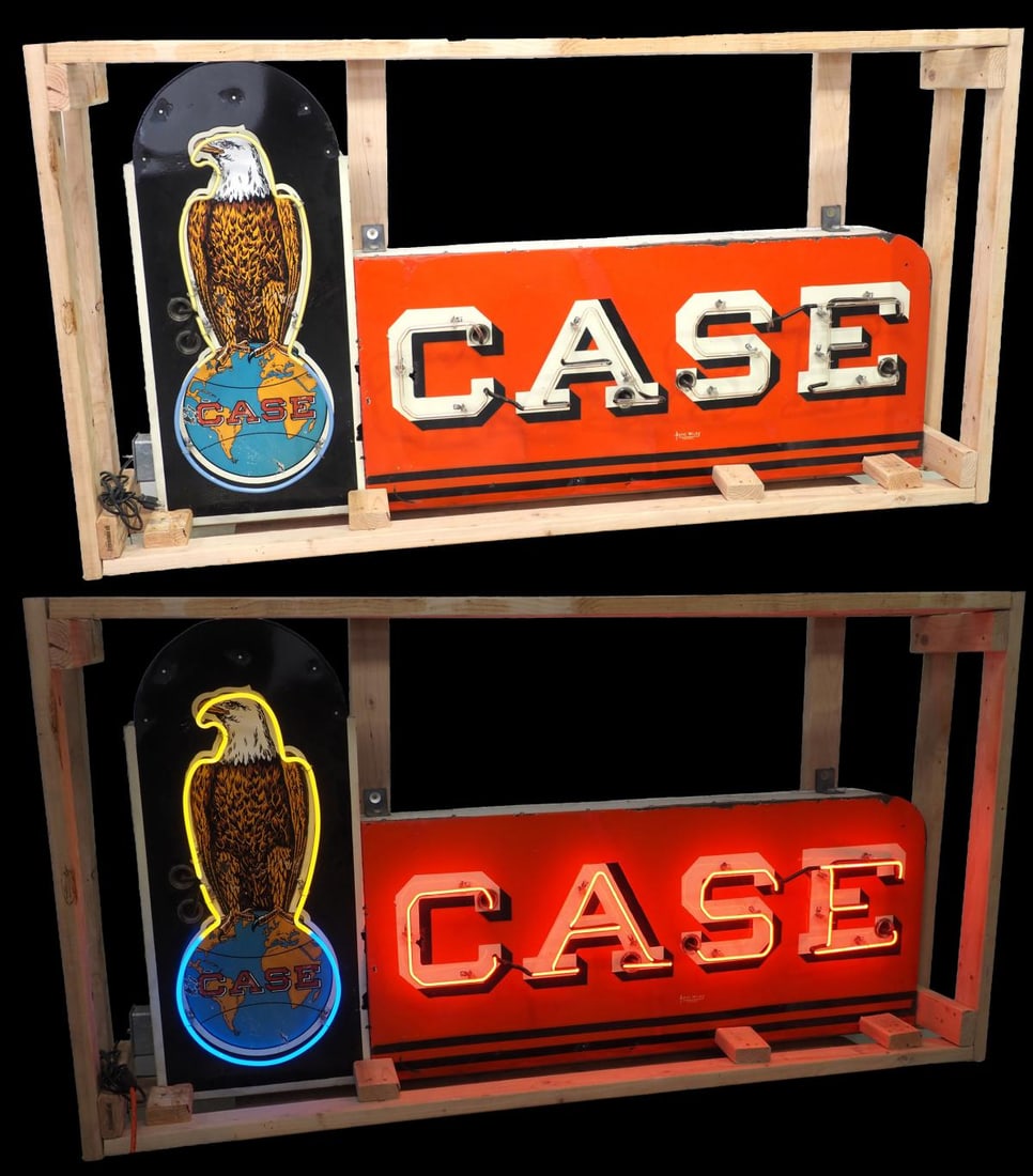 Case neon sign with eagle, WOW! - 9