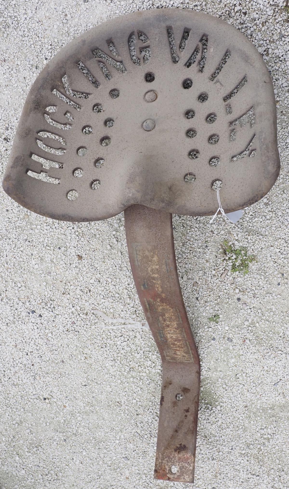 Hocking Valley cast iron seat: Hocking Valley cast iron seat with McCormick Deering mount