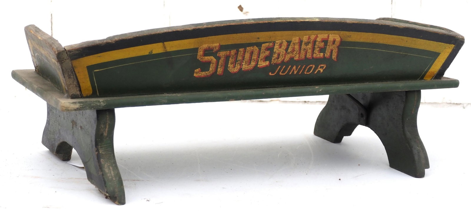 Studebaker Jr goat wagon seat: Studebaker Jr goat wagon seat with good original paint and stenciling
