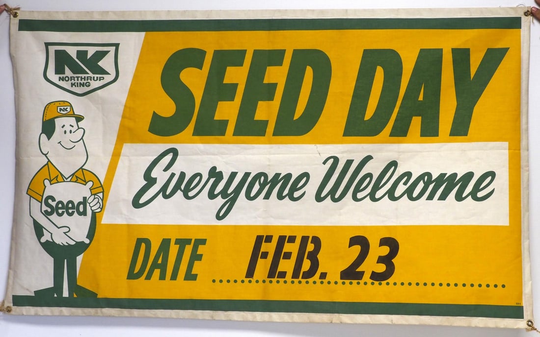 Northrup King Seed Day banner: 57"x34" canvas Northrup King Seed Day banner - Good Condition Good