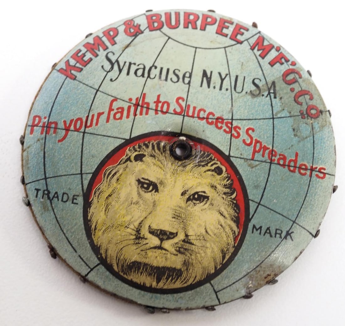 Success Manure Spreader pin holder: Success Manure Spreader pin holder with great graphics on both sides, 2.25"dia.