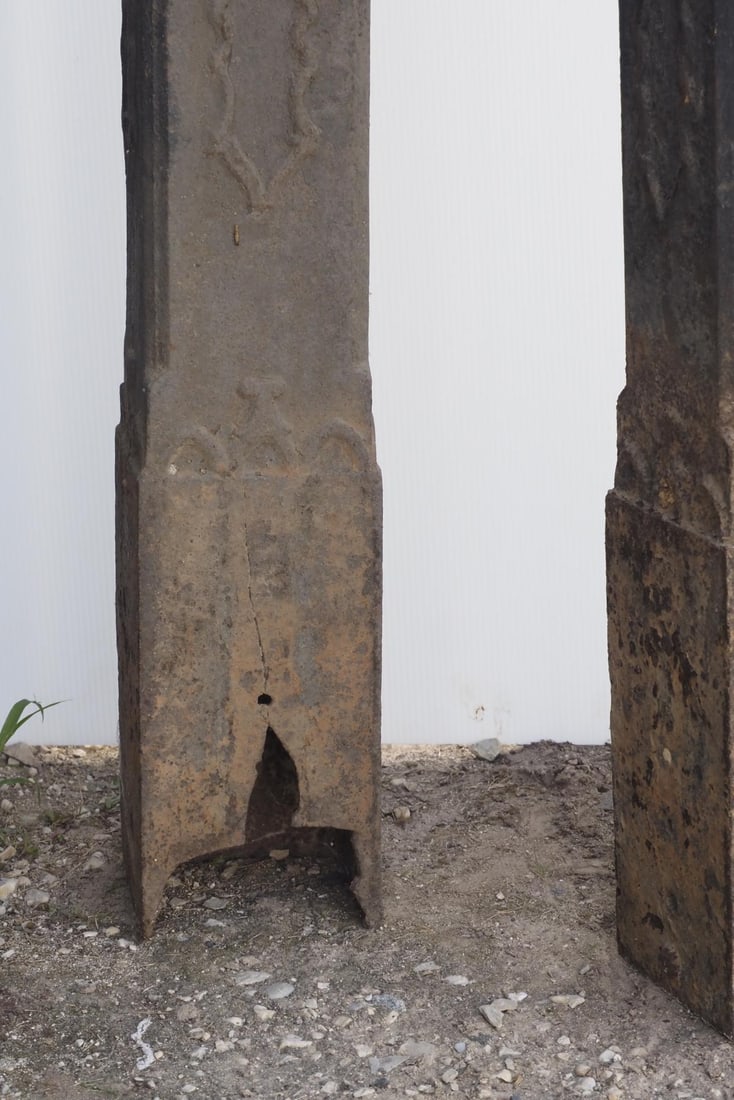 Pair of cast iron matching hitching posts - 2