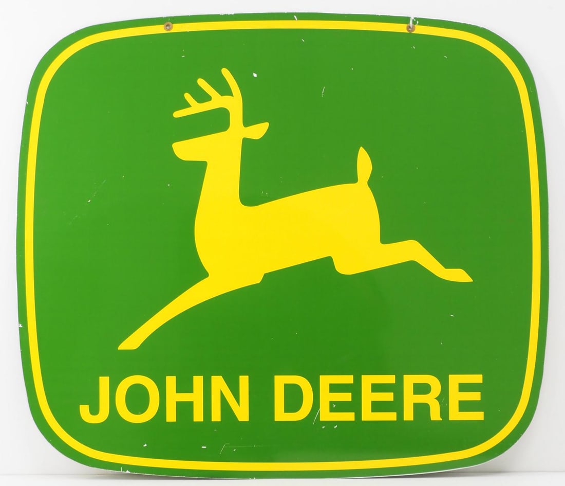 John Deere sign: 31"x28" DSA John Deere sign from the 1980's - Good * * Many items are eligible for in-house shipping. Oversized or fragile items may require alternate shipping arrangements, which can be more costly. 