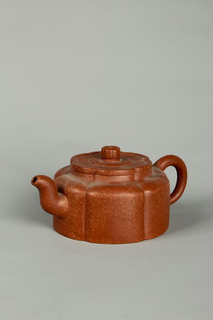 A POEM INSCRIPTION DESIGN ZISHA OR PURPLE CLAY TEAPOT (1 of 6)
