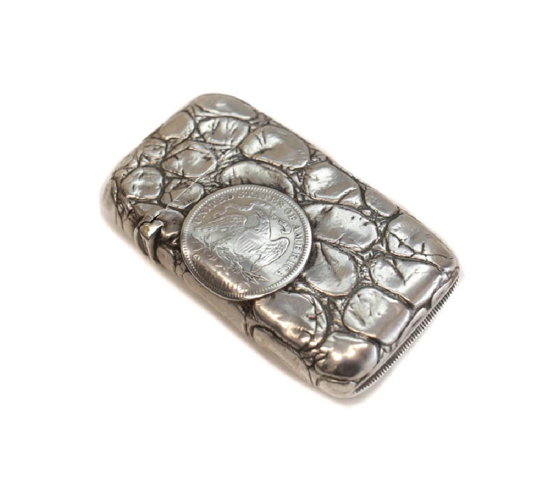 Gorham Sterling Silver Vesta Match Case Liberty Coins (1 of 5)