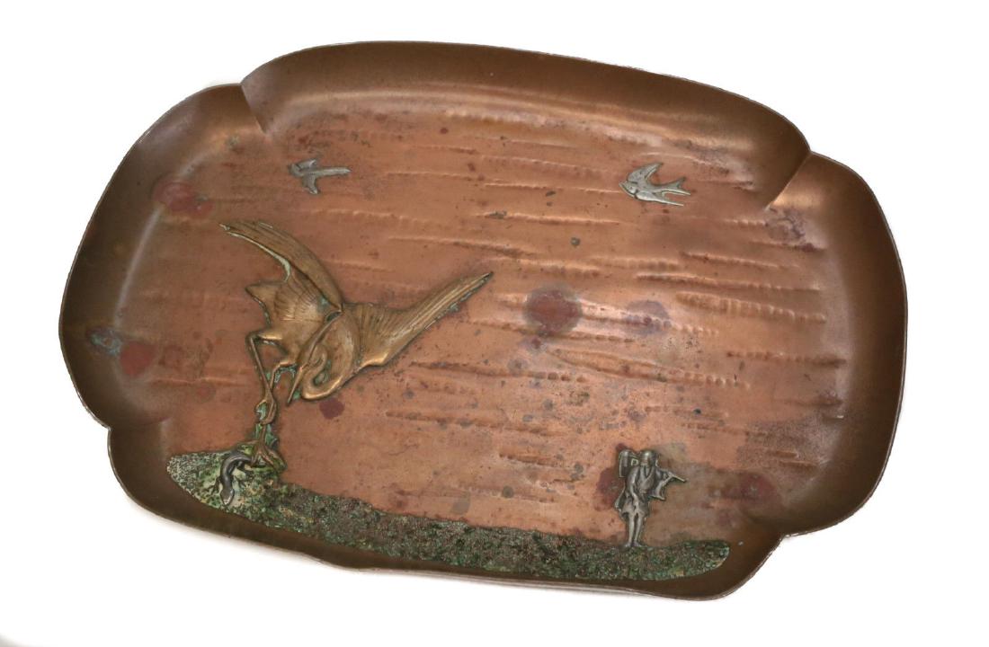 Gorham Mixed Metal Silver and Copper Tray (1 of 4)