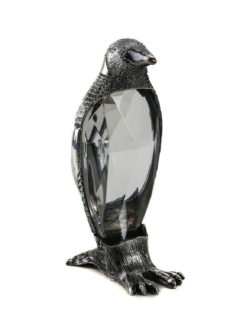Solid Silver & Prism Glass Penguin FIgurine, Mid C. (1 of 4)