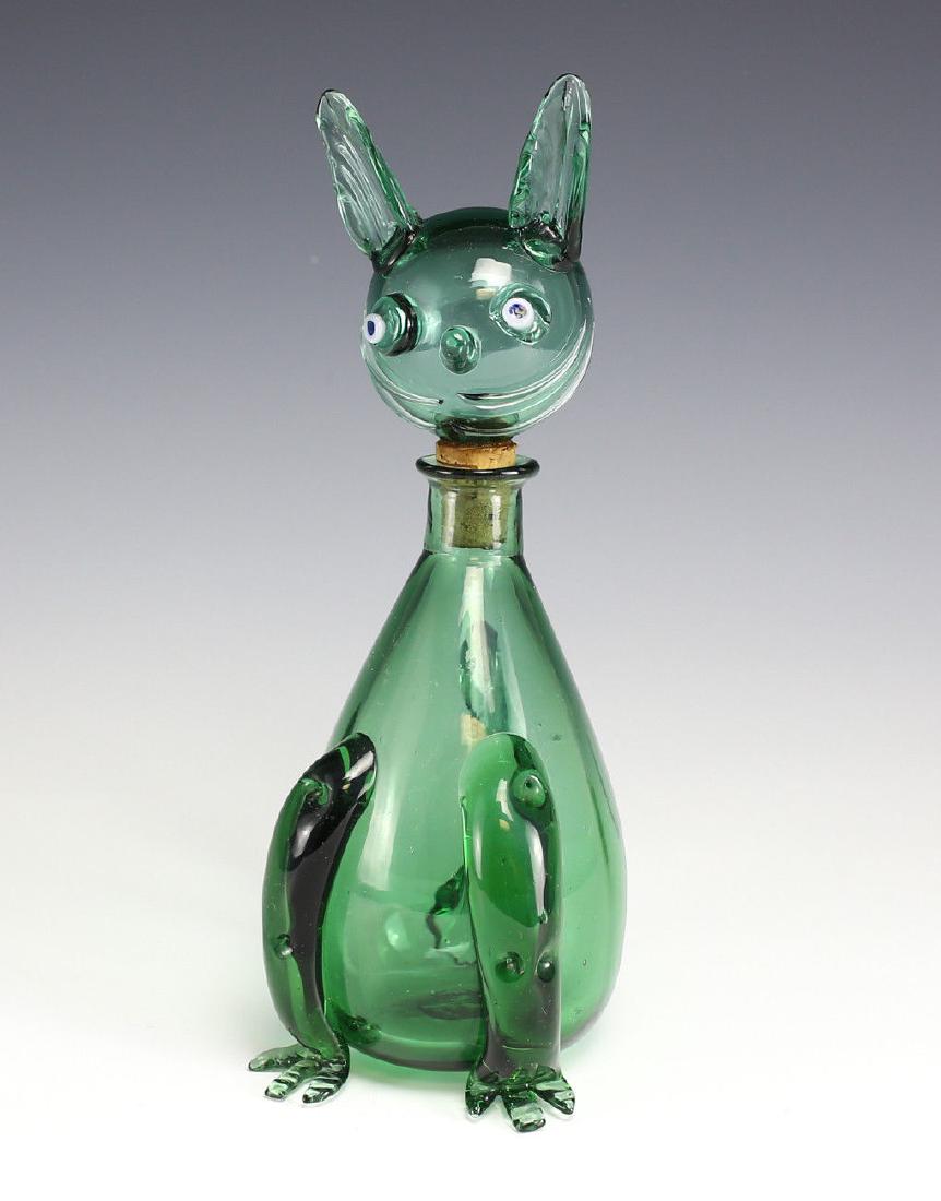 Italian M. Mosini Art Glass Decanter Clad Silverplate (1 of 4)