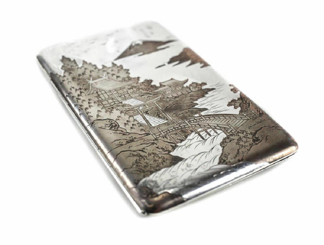 Japanese 950 Silver & Mixed Metal Cigarette Case c1930 (1 of 6)
