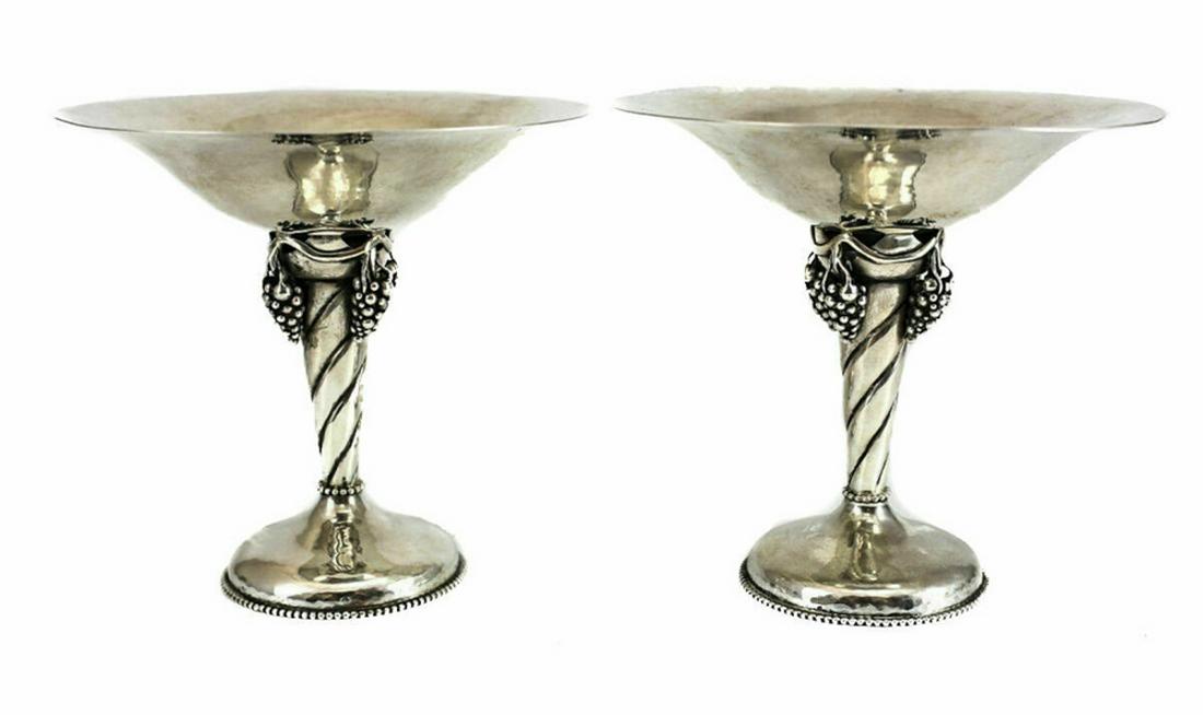 Pair Of William Of Matteo Modernist Silver Tazzas (1 of 3)