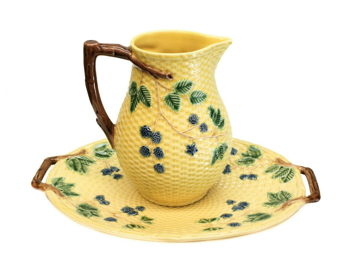 Tiffany & Co. Ceramic Water Pitcher & Underplate (1 of 4)