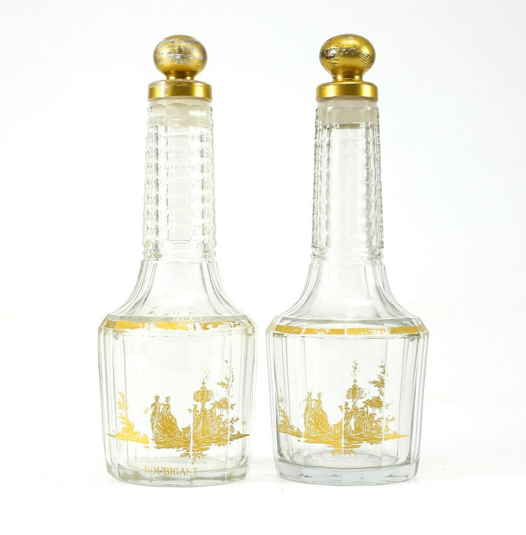 Pair Baccarat Art Glass Sherry Decanters; c1910 (1 of 1)
