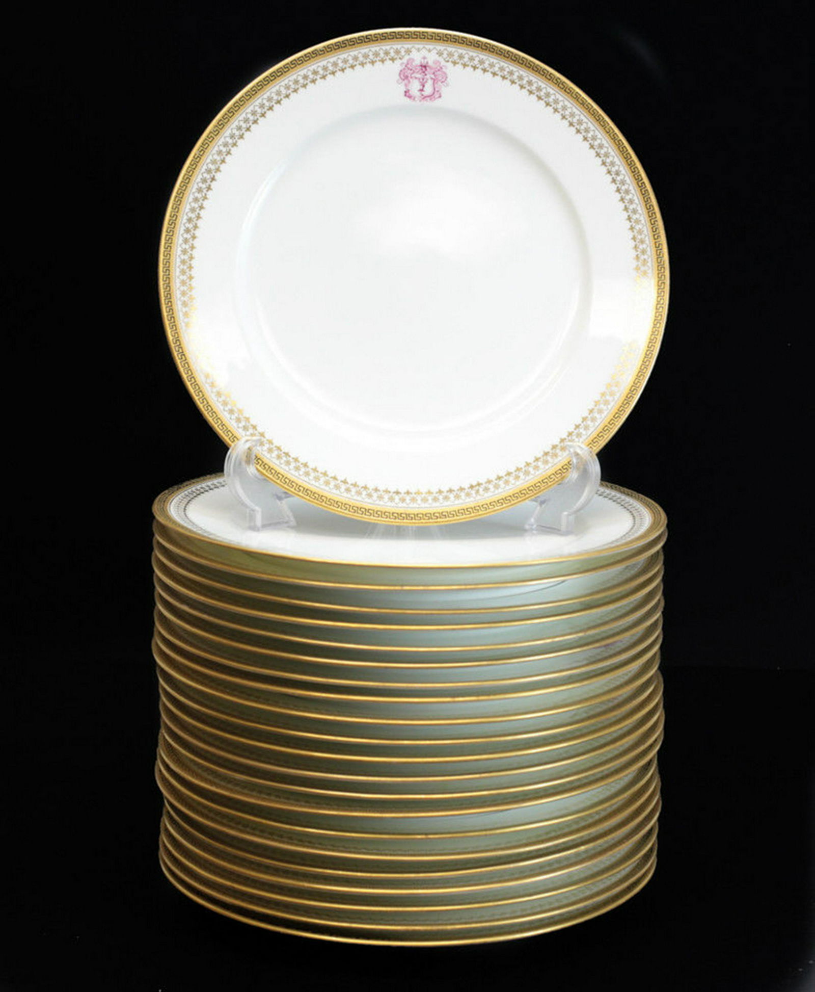 22 Spode Plates Armorial Sir Peter Coats of Glasgow (1 of 4)